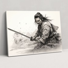 Popcas  Eski Silahlar Katanalı Samurai Kanvas Tablo Duvar Sanatı