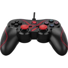 İsmiyle Al Rampage SG-R601 Kırmızı Pc/ps3 1.8mt Kablolu Çift Titreşimli GAMEPAD(1923)