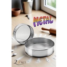 İsmiyle Al Hsnet Metal Un Eleği 15 ve 24 cm 2 Li Set