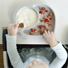 İsmiyle Al Bebek ve Çocuk Için Sevimli Fil Model Desenli Yemek Bebek Mama Kabı Bölmeli Tabak (5047)