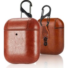 İsmiyle Al Ally Leather Case Apple Airpods 1-2 Pu Deri Koruma KILIFI-(5775)