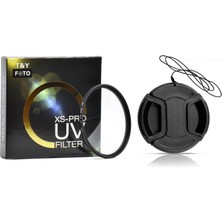 Tianya 82MM Xs-Pro Slim Koruyucu Uv Filtre + Lens Kapağı Kapak