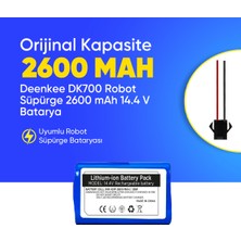 Ümit Maker Deenkee DK700 Robot Süpürge 2600 mAh 14.4 V  Batarya – Orjinal Uyumlu Uzun Ömürlü, Yüksek Performans Pil