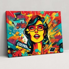 Popcas  Pop Art Blockchain Kanvas Tablo Duvar Dekorasyonu