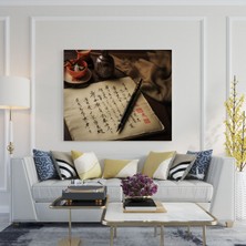 Popcas  Asya Kanvas Tablo Antik Hat Sanatı