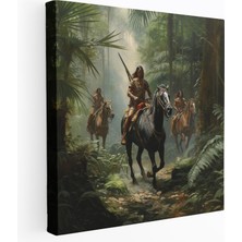 Popcas  Kadınları Kanvas Tablo Klasik Yağlı Boya Cesur Savaşçılar Ev Dekorasyonu