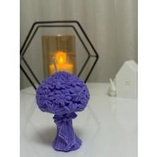 Serenity Sanat Dekoratif ve Hediyelik Buket Çiçek Mum %100 Soyawax