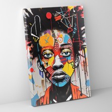Popcas  Basquiat Fusion Kanvas Tablo Dinamik Sokak Sanatı Duvar Dekorasyonu