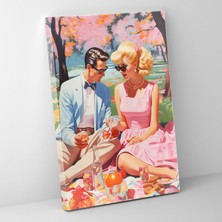 Popcas  Barbie Piknik Kanvas Tablo Güneşli Park