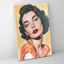 Popcas  Klasik Pop Art Portre Kanvas Tablo Klasizm ve Pop Sanat Teması
