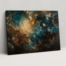 Popcas  Barok Gök Kanvas Tablo Göksel Motifler Duvar Sanatı