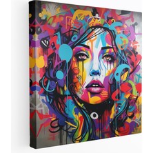 Popcas  Sokak Sanatı Graffiti Tasarımlı Kanvas Tablo
