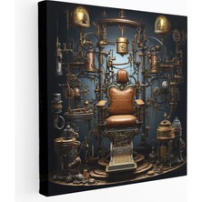 Popcas  Steampunk Berber Kanvas Tablo Büyüleyici Duvar Sanatı