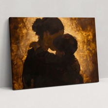 Popcas  Caravaggio Tarzı Anne ve Çocuk Kanvas Tablo Duvar Sanatı