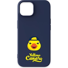 iPhone 14 Uyumlu Fenerbahçe Yellow Canary Lacivert Silikon Lisanslı Telefon Kılıfı