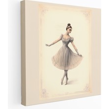 Popcas  Klasik Illüstrasyon Bale Kanvas Tablo Zamansız Güzellik Duvar Sanatı