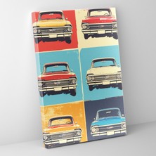 Popcas  Retro Araba Koleksiyonu Andy Warhol Kanvas Tablo Duvar Sanatı