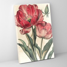 Popcas  Botanik Pop Art Kanvas Tablo Klasik ve Modern Yüzey Illüstrasyonu