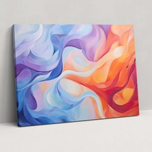 Popcas  Blockchain Temalı Duvar Sanatı Canlı Renkler Kanvas Tablo