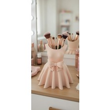 Prenses Elbise Makyaj Fırçalık – Masaüstü Kozmetik Düzenleyici