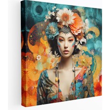 Popcas  Bohem Enstalasyon Kanvas Tablo Dijital Kolaj Duvar Dekorasyonu