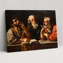 Popcas  Caravaggio Tarzı Dekoratif Tablo Duvar Sanatı Kanvas Tablosu