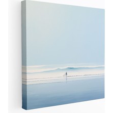 Popcas  Plaj Temalı Huzur Veren Dalgalar Kanvas Tablo Duvar Sanatı