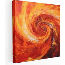 Popcas  Sonbahar Sanatı Soyut Kanvas Tablo Akrilik Boyama Dönen Tonlar