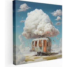 Popcas  Efsanevi Gökyüzünde Yüzen Sihirli Karavan Duvar Sanatı