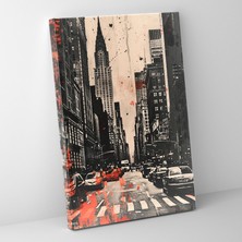 Popcas  Şehir Manzarası Pop Art Kanvas Tablo Klasik ve Modern Tasarım