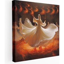 Popcas  Anadolu Mevlevi Dervişler Kanvas Tablo Sufi Dansçılar