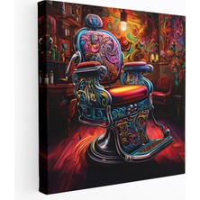 Popcas  Lüks Berber Koltuğu Dekoratif Tablo / Duvar Sanatı / Kanvas Duvar Tablosu