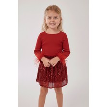 My Kids Wear Kız Çocuk Bayramlık Payet Etekli Takım 12536