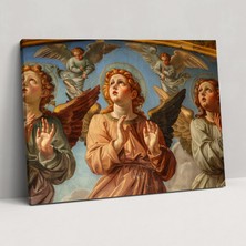 Popcas  Rönesans Kanvas Tablo Melek Teması Klasik Duvar Dekorasyonu