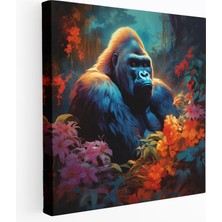 Popcas  Goril Kanvas Tablo - Duvar Sanatı Tasarımıyla Goril Kanvas Tablo