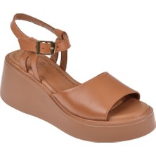 Pullman Hakiki Deri Dolgu Taban Kadın Sanadalet BEL-1702   Taba