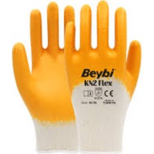 Beybi Kn2 Flex Sarı Nitril Iş Eldiveni 12'li Paket