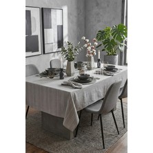 Çt Çeyizci Tekstil Pamuk Çizgili Masa Örtüsü 160X220CM Pamuk Masa Örtüsü Çizgili