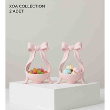 Xoa Collection Minik Charm | Modern 2'li Fiyonk Figürlü Kahve Yanı Sunumluk - Çerezlik Takımı