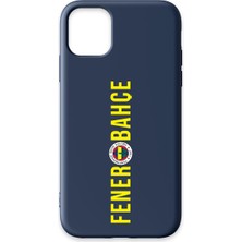 iPhone 11 Uyumlu Fenerbahçe Dikey Yazı Lacivert Silikon Lisanslı Telefon Kılıfı