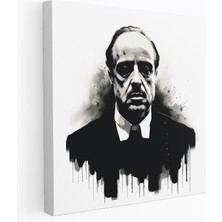 Popcas  Minimalist Siyah Beyaz Eskiz Kanvas Tablo