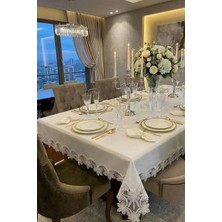 Çt Çeyizci Tekstil 12 Kişilik Masa Örtüsü Takımı, Masa Seti 12 Kişilik 26 Parça 160X220CM