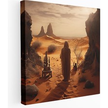 Popcas  Çöl Kumulları Duvar Sanatı Dekoratif Kanvas Tablo