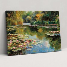 Popcas  Eterik Nilüfer Bahçesi Claude Monet Kanvas Tablo Duvar Sanatı