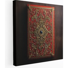 Popcas  Klasik Duvar Dekorasyonu Antika Kitap Kapağı Kanvas Tablo