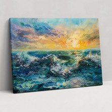 Popcas  Izlenimci Deniz Manzarası Kanvas Tablo Claude Monet Duvar Sanatı