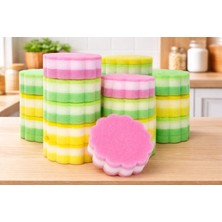 Renkli Ayçiçeği Mutfak Temizlik Bulaşık Süngeri 3 Lü