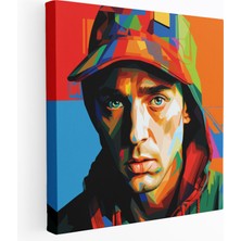 Popcas  Pop Sanat Tarzı Eminem Kanvas Tablo Canlı Renkler