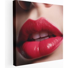 Popcas  Yakın Çekim Öpücük Kanvas Tablo - Öpücük Duvar Dekorasyonu Ev Dekorasyonu
