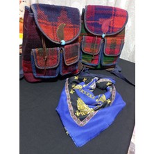 Öykücanbu Otantik El Dokuması Sırt Çantası '' Fular Hediyeli ''